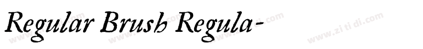 Regular Brush Regula字体转换
